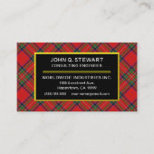 Carte De Visite Plaid de tartan écossais de Stewart de clan (Devant)