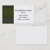 Carte De Visite Plaid écossais vert (Devant / Derrière)