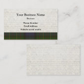 Carte De Visite Plaid écossais vert (Devant / Derrière)
