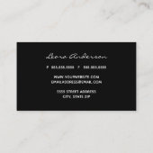 Carte De Visite Plaid et Tweed à la mode (Dos)