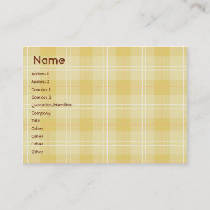 Carte De Visite Plaid Jaune - Chubby