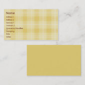 Carte De Visite Plaid jaune - Entreprise (Devant / Derrière)