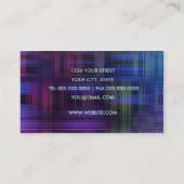 Carte de visite Plaid moderne multicolore (Dos)