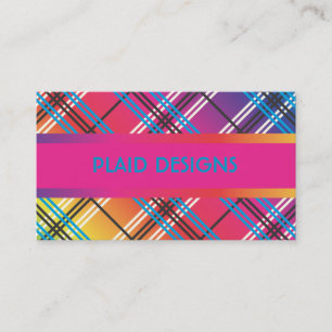 Carte De Visite Plaid multicolore lumineux