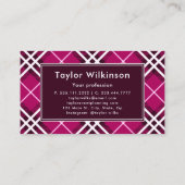 Carte De Visite Plaid Rose (Dos)
