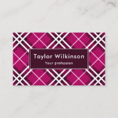 Carte De Visite Plaid Rose (Devant)