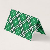 Carte De Visite Plaid Vert (Dos)