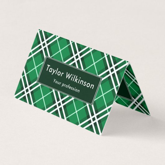 Carte De Visite Plaid Vert (Devant)