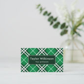 Carte De Visite Plaid Vert (Debout devant)