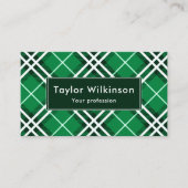 Carte De Visite Plaid Vert (Devant)