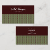 Carte De Visite Plaid vert au chocolat Brown (Devant / Derrière)