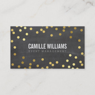 Carte De Visite PLAIN BOLD MINIMAL confetti or classe tchalkboard