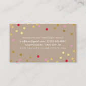 Carte De Visite PLAIN BOLD MINIMAL confetti or rose rouge kraft (Dos)