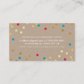 Carte De Visite PLAIN BOLD MINIMAL confetti or rouge bleu kraft (Dos)