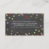 Carte De Visite PLAIN BOLD MINIMAL confetti or rouge tchalkboard (Dos)