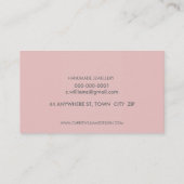 Carte De Visite PLAIN BOLD MINIMAL Smart badge logo bébé rose gris (Dos)