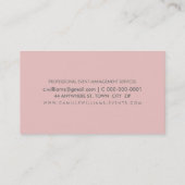 Carte De Visite PLAIN BOLD MINIMAL smart text baby rose + gris (Dos)