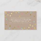 Carte De Visite PLAIN BOLD MINIMAL smart text confetti or kraft (Dos)