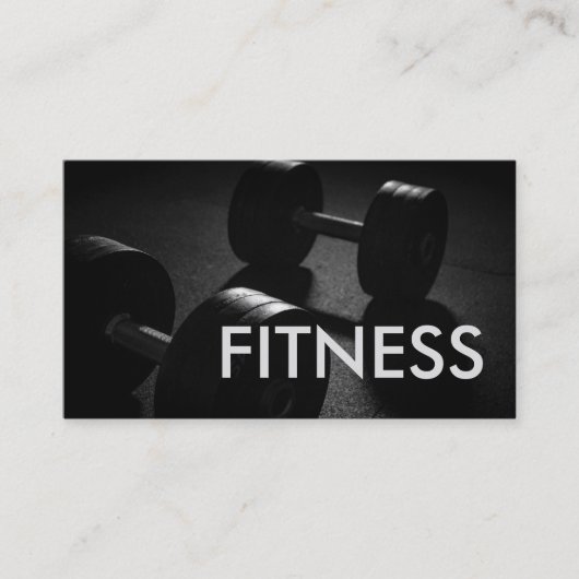 Carte De Visite Plain Gray Fitness Modern Personal Trainer (Devant)