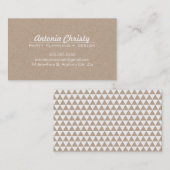 Carte De Visite PLAIN MODERNE ECO kraft moderne audace écriture bl (Devant / Derrière)