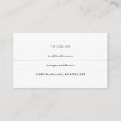 Carte De Visite Plain Moderne Professionnel Noir Élégant Luxe (Dos)