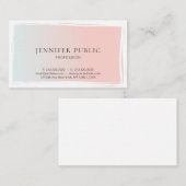 Carte De Visite Plaine à la mode créative moderne de conception (Devant / Derrière)