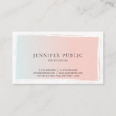 Carte De Visite Plaine à la mode créative moderne de conception (Devant)