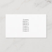 Carte De Visite Plaine - affaires (Dos)