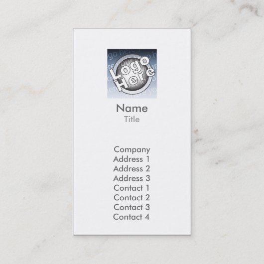 Carte De Visite Plaine - affaires (Devant)