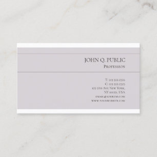 Carte De Visite Plaine chic minimaliste de conception élégante à