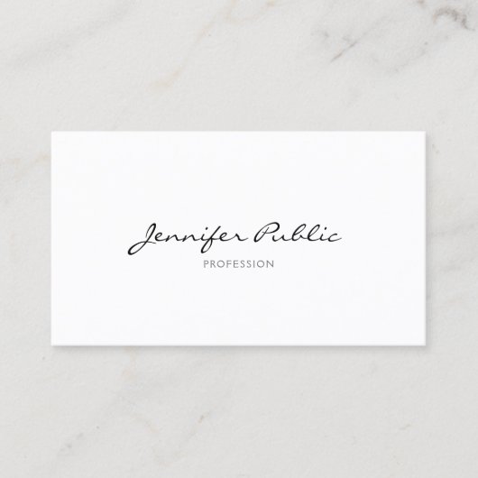 Carte De Visite Plaine chic simple professionnelle moderne (Devant)