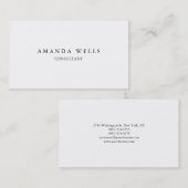 Carte De Visite Plaine créative Simple Blanc Attrayant Deux côtés (Devant / Derrière)