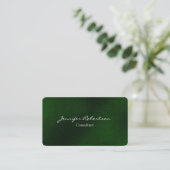Carte De Visite Plaine créative verte moderne unique (Debout devant)