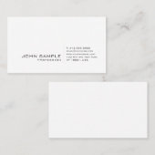 Carte De Visite Plaine élégante créative professionnelle moderne à (Devant / Derrière)