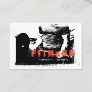 Carte De Visite Plaine élégante d'entraîneur de sport d'entraîneur