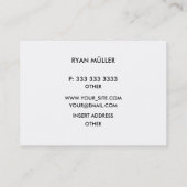 Carte De Visite Plaine et monogramme professionnels de glace de (Dos)