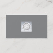 Carte De Visite Plaine gris-foncé - affaires (Dos)