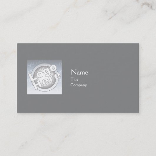 Carte De Visite Plaine gris-foncé - affaires (Devant)