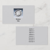 Carte De Visite Plaine grise - affaires (Devant / Derrière)