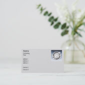 Carte De Visite Plaine grise - affaires (Debout devant)