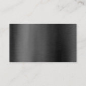Carte De Visite Plaine grise noire professionnelle élégante (Dos)