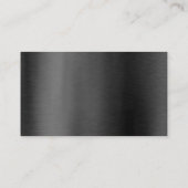 Carte De Visite Plaine grise noire professionnelle élégante (Dos)