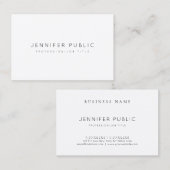 Carte De Visite Plaine lisse professionnelle moderne élégante de (Devant / Derrière)