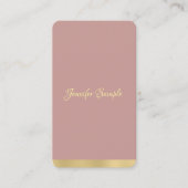 Carte De Visite Plaine manuscrite des textes de manuscrit d'or (Devant)