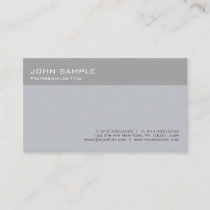 Carte De Visite Plaine minimale professionnelle grise élégante
