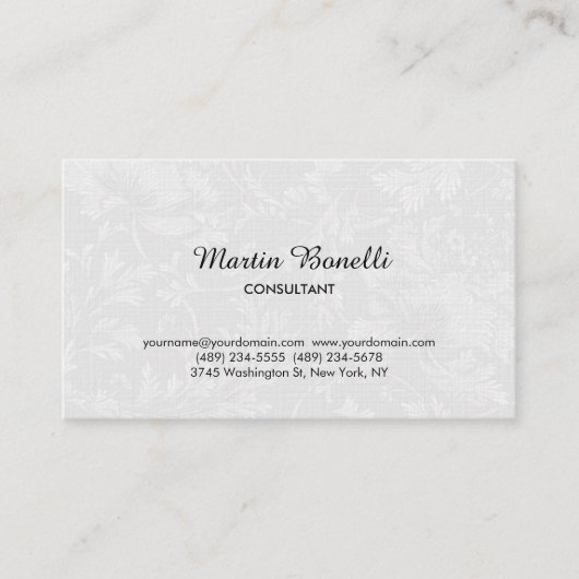 Carte De Visite Plaine minimaliste moderne (Devant)