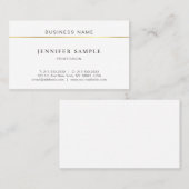Carte De Visite Plaine moderne de conception chic professionnelle (Devant / Derrière)