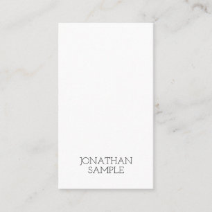 Carte De Visite Plaine moderne de conception minimaliste créative