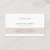 Carte De Visite Plaine moderne de Professional Creative Design (Dos)