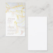 Carte De Visite Plaine moderne élégante de luxe de monogramme de (Devant / Derrière)